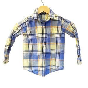 Janie and Jack Plaid Button Down Shirt sz 5 Boys Button Up Shirt